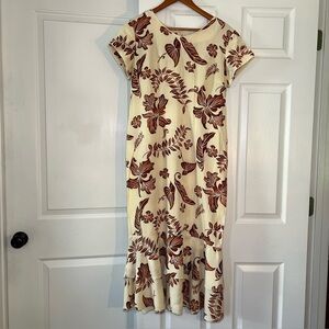 Vintage Iolani Hawaiian Tropical Dress Floral